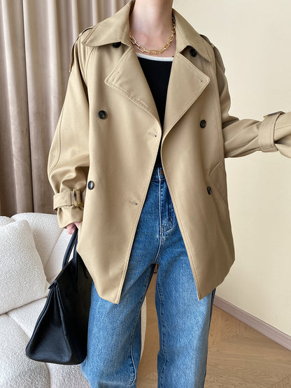 ダブルボタンベルトトレンチコート