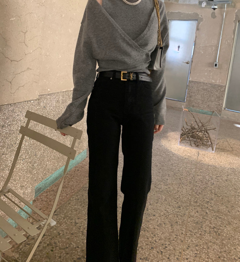 Solid Color Knitted Vest + Jacket Set