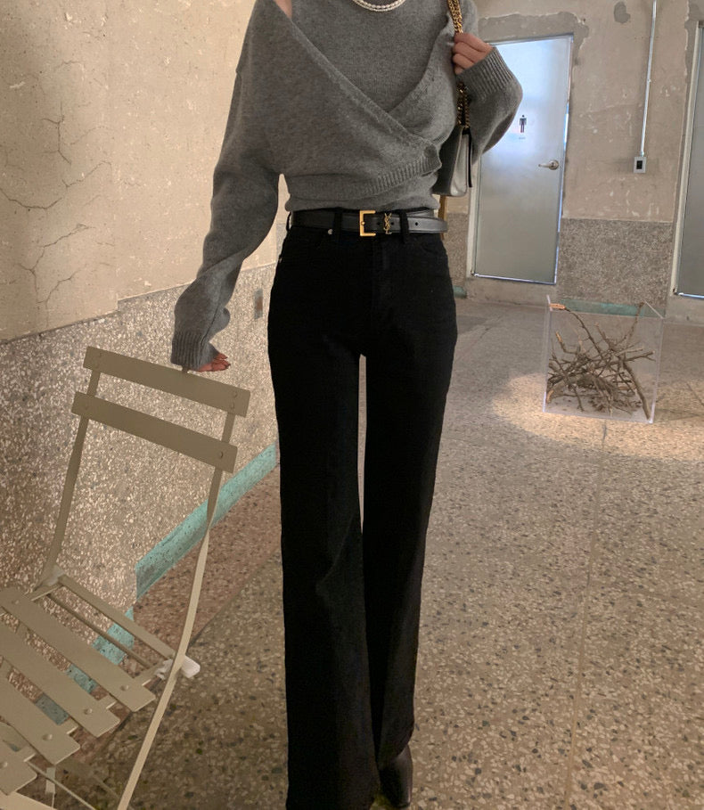 Solid Color Knitted Vest + Jacket Set