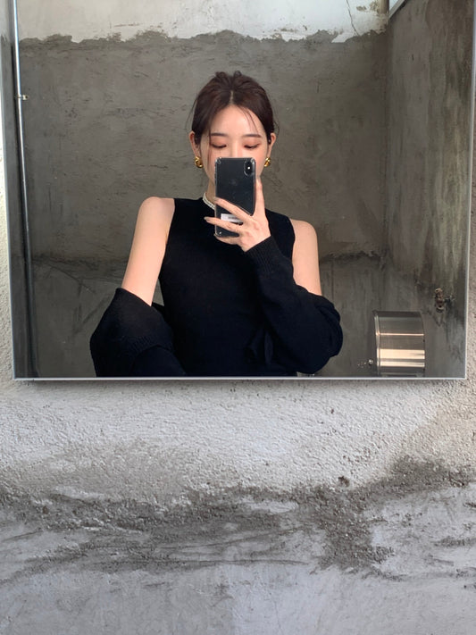 Solid Color Knitted Vest + Jacket Set