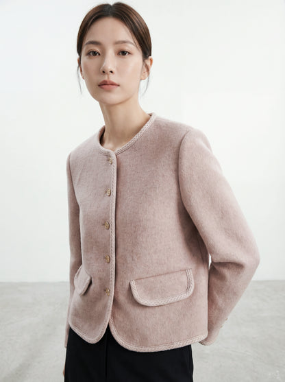 韓版單排扣短款外套