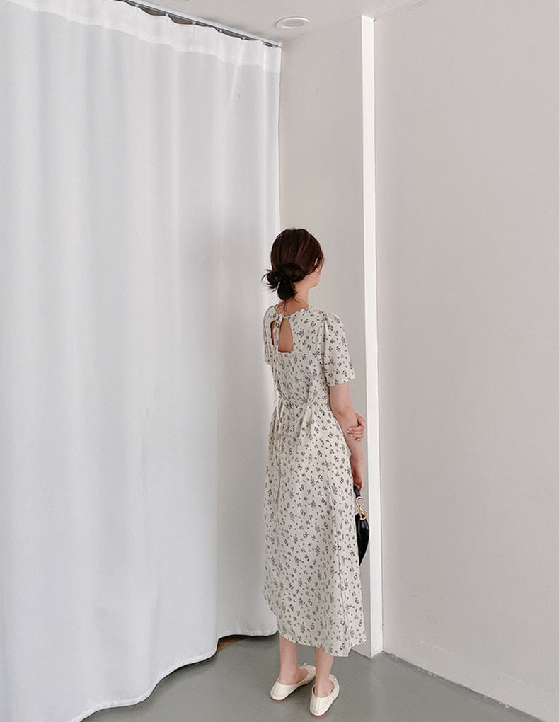 Floral Square Neck Dress