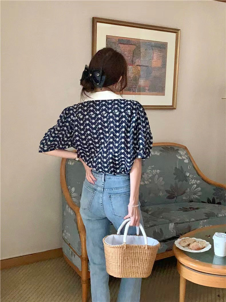 Vintage Large Collar Top