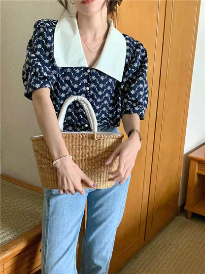 Vintage Large Collar Top