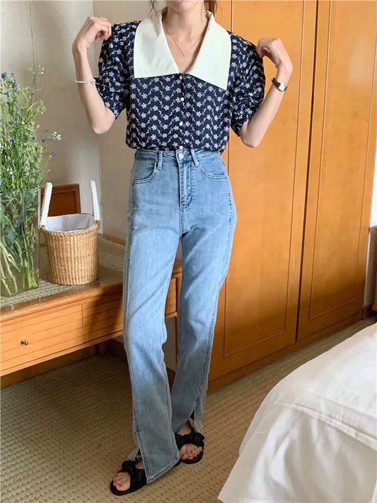 Vintage Large Collar Top