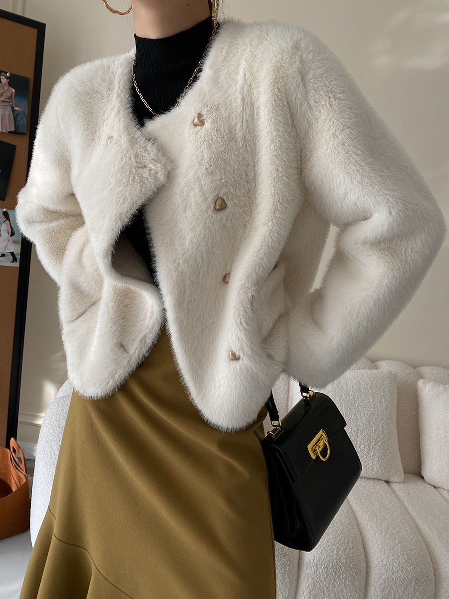 グラデーションエコファーコート