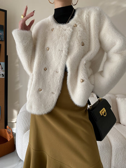 グラデーションエコファーコート