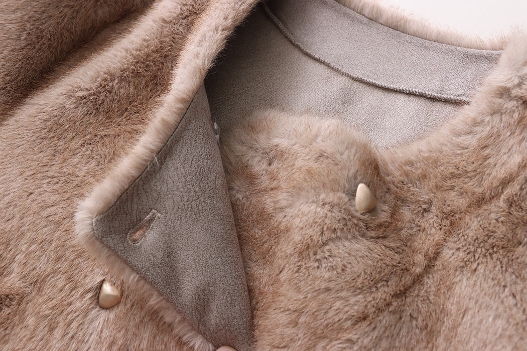 グラデーションエコファーコート