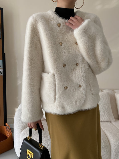 グラデーションエコファーコート