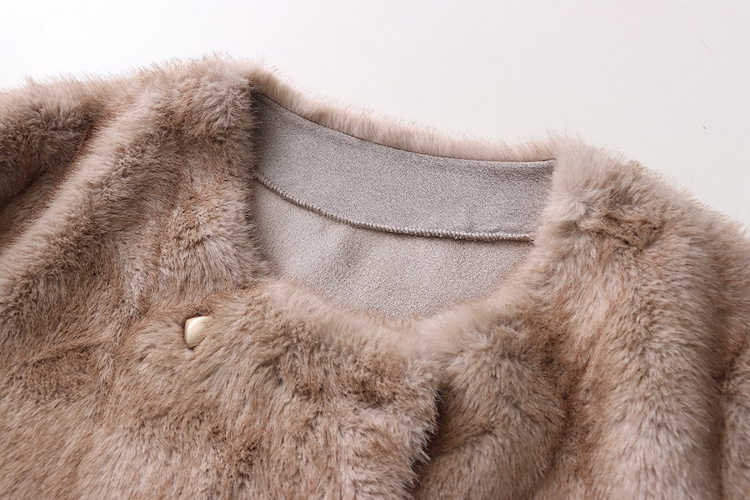 グラデーションエコファーコート