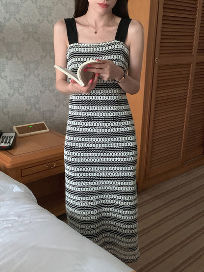 Square Neck Knit Maxi Dress