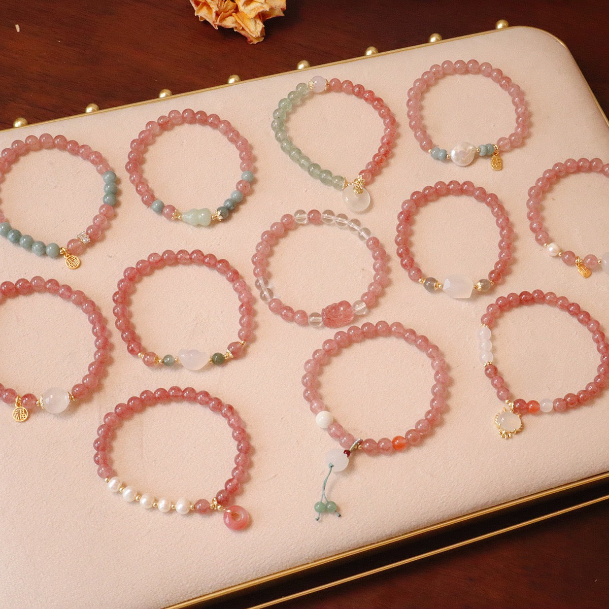 幸運草莓晶手鏈系列