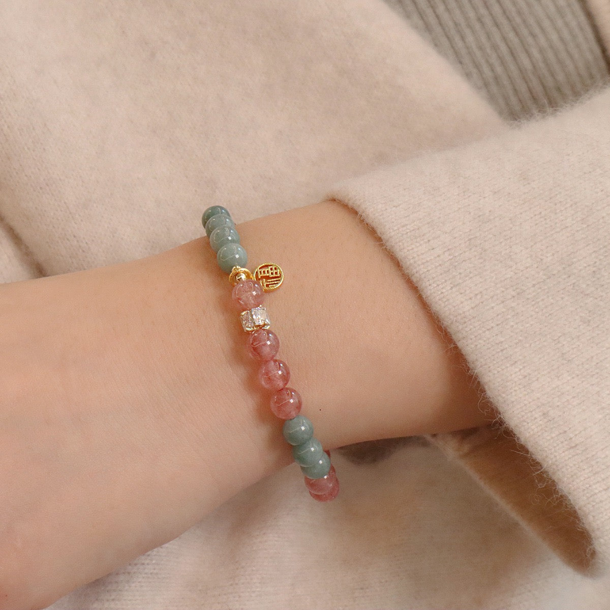 幸運草莓晶手鏈系列