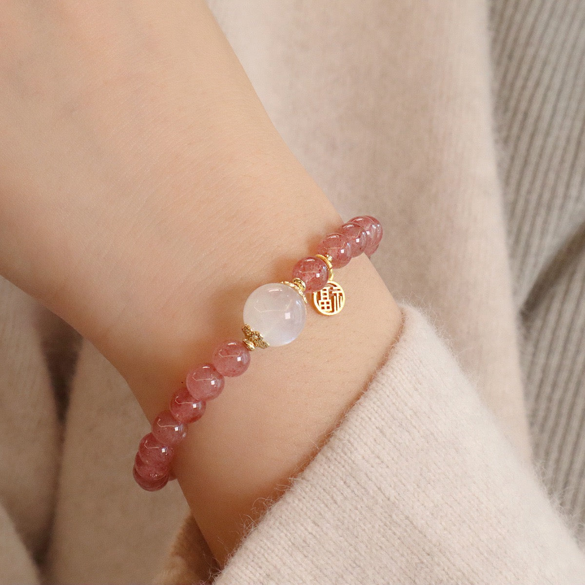 幸運草莓晶手鏈系列