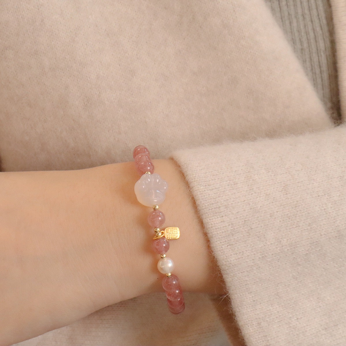 幸運草莓晶手鏈系列