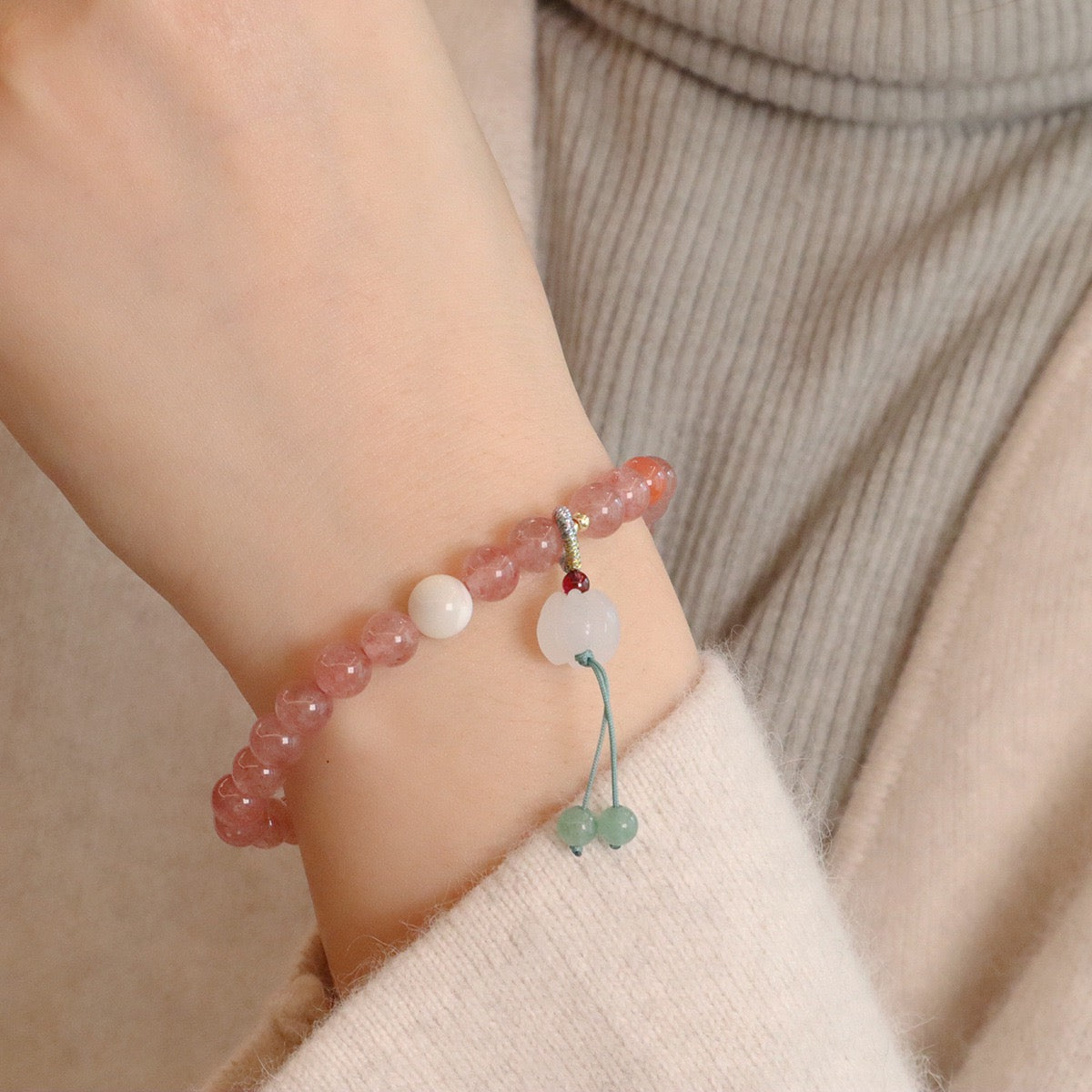 幸運草莓晶手鏈系列