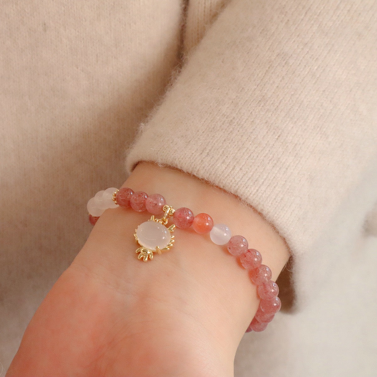 幸運草莓晶手鏈系列