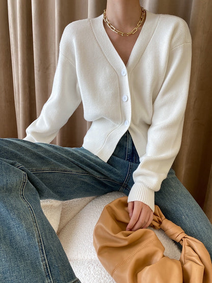 Waist-cinching knit cardigan