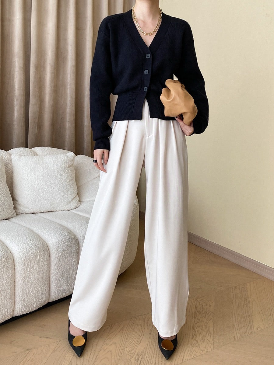 Waist-cinching knit cardigan