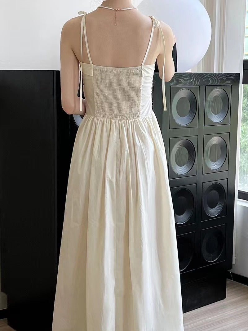 Pleated Suspender Dress