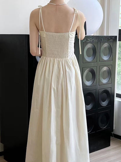 Pleated Suspender Dress