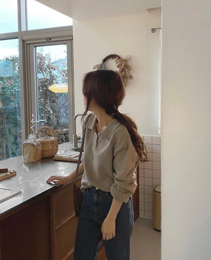 Knit Polo Sweater