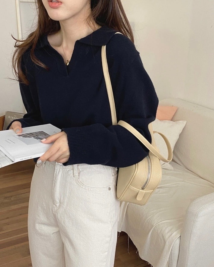 Knit Polo Sweater