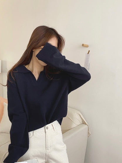 Knit Polo Sweater