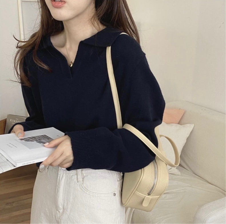 Knit Polo Sweater