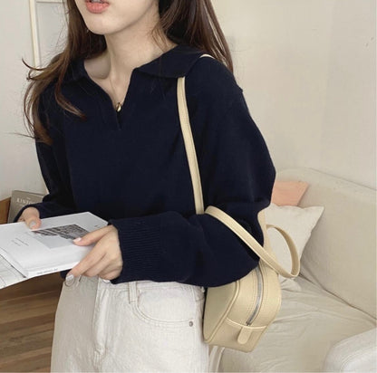 Knit Polo Sweater