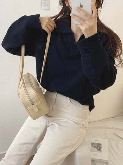 Knit Polo Sweater
