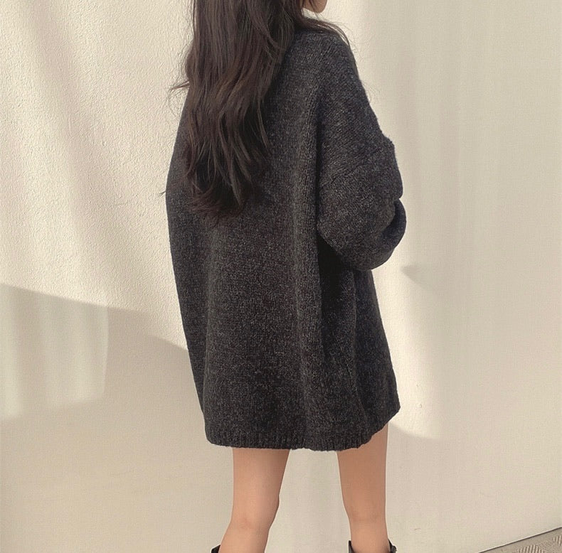 Oversize針織one piece