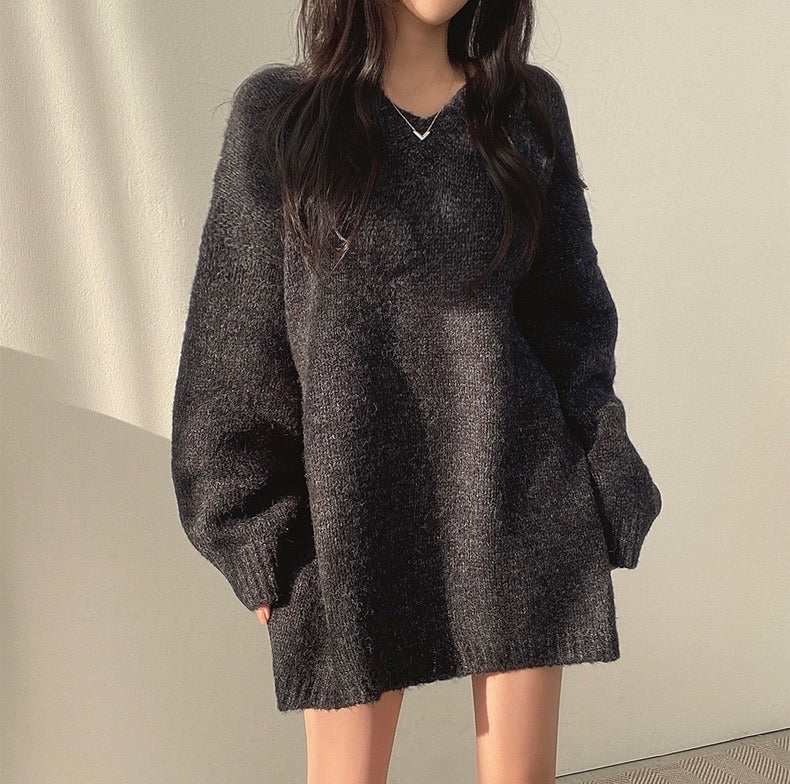 Oversize針織one piece