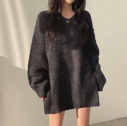 Oversize針織one piece