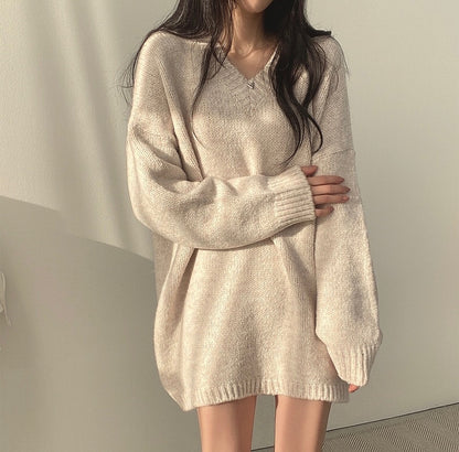 Oversize針織one piece