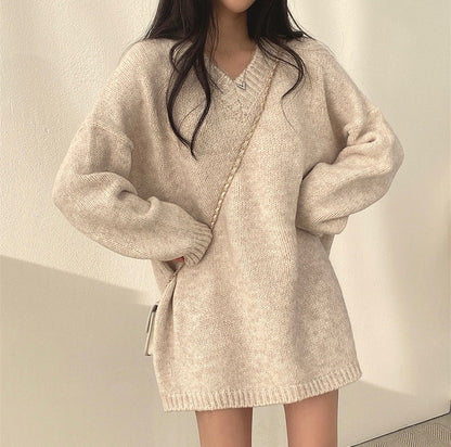 Oversize針織one piece