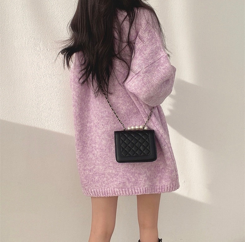 Oversize針織one piece