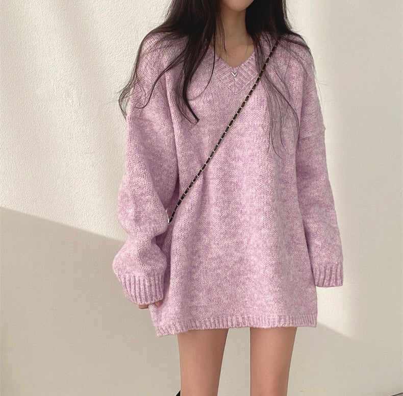 Oversize針織one piece