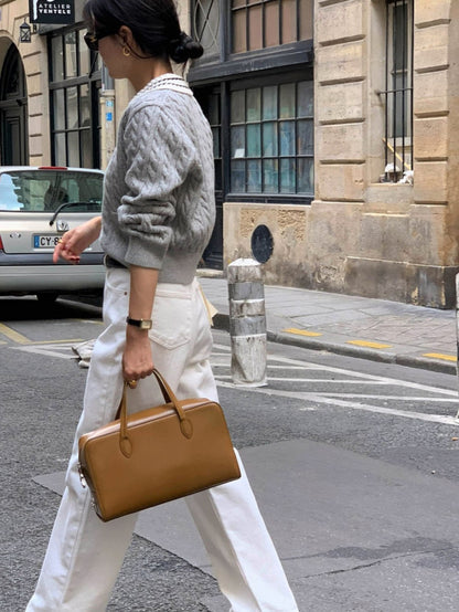 リブ編みポロセーター