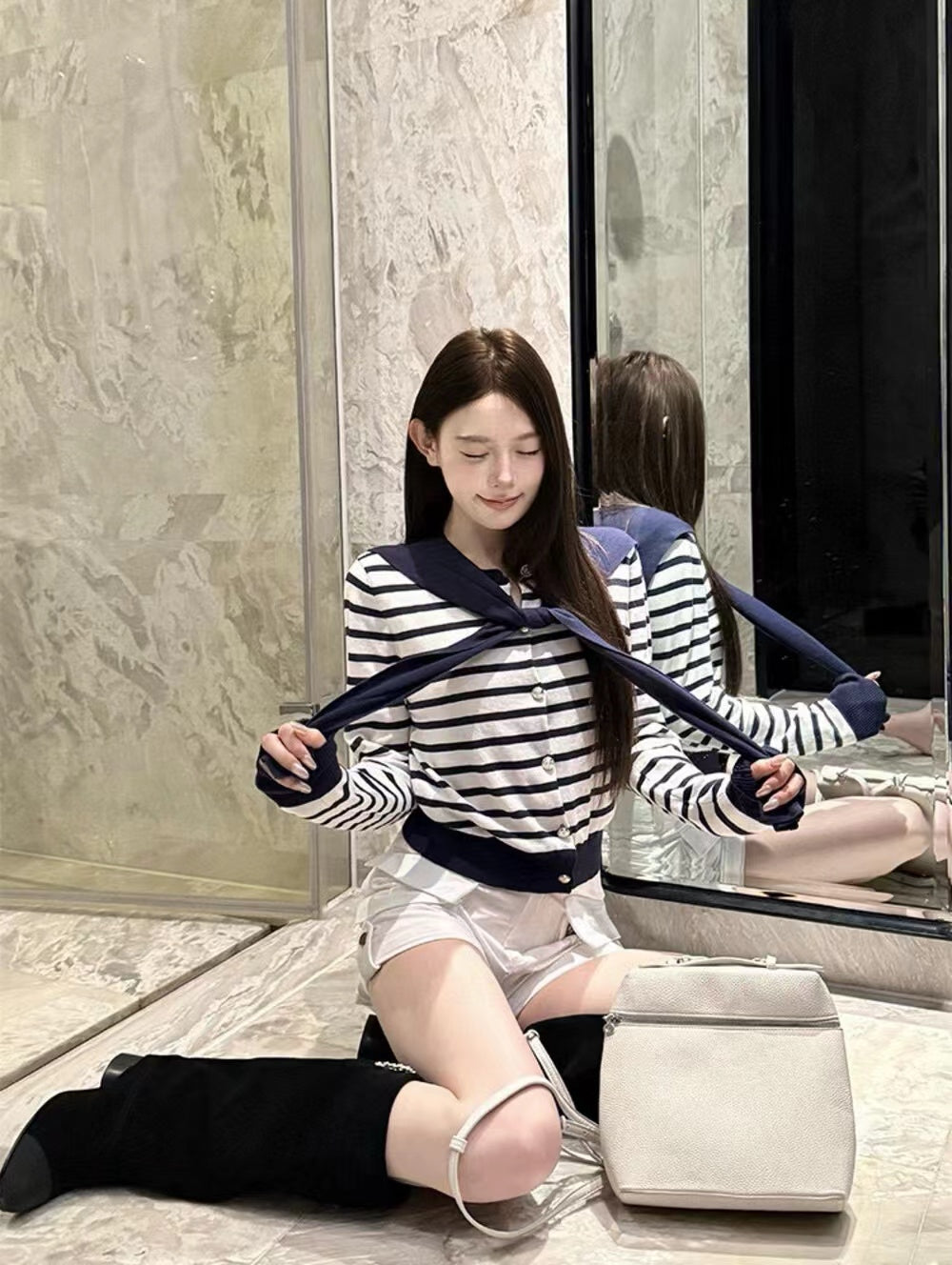 Design-Savvy Colorblock Knit Cardigan