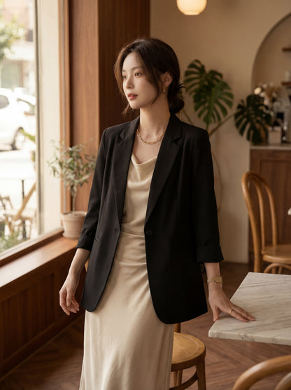 韓国風スリムフィットブレザー