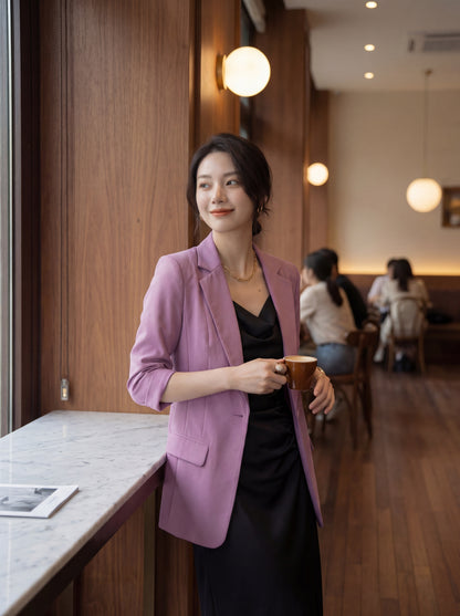 韓国風スリムフィットブレザー