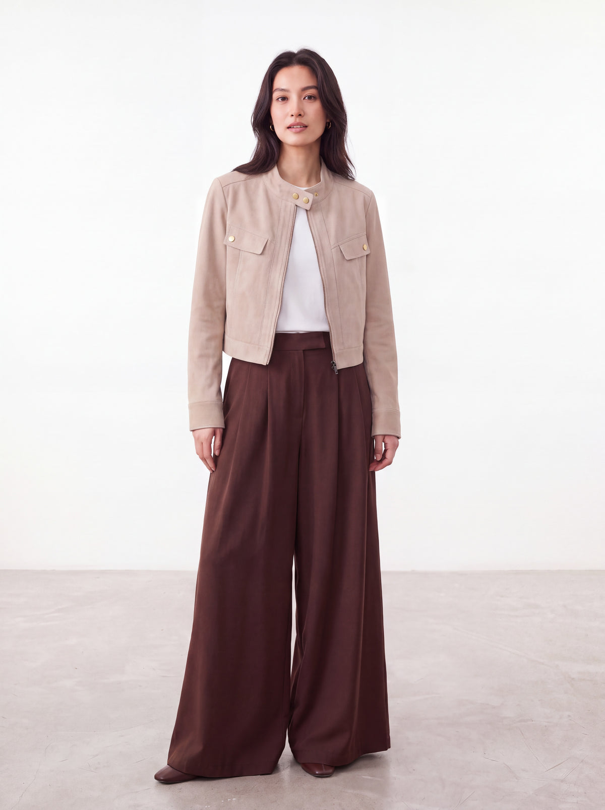 Suede Cargo Motorcycle Jacket