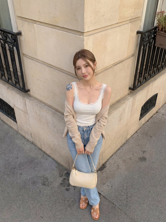 Lace Trim Tank Top