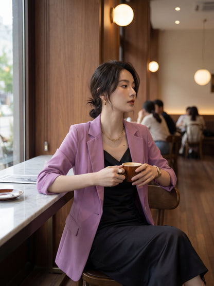 韓国風スリムフィットブレザー