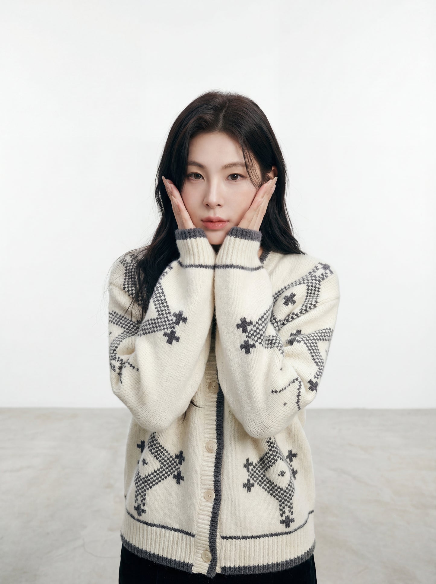 ヴィンテージカジュアルフェアアイルジャカードダッフルセーター