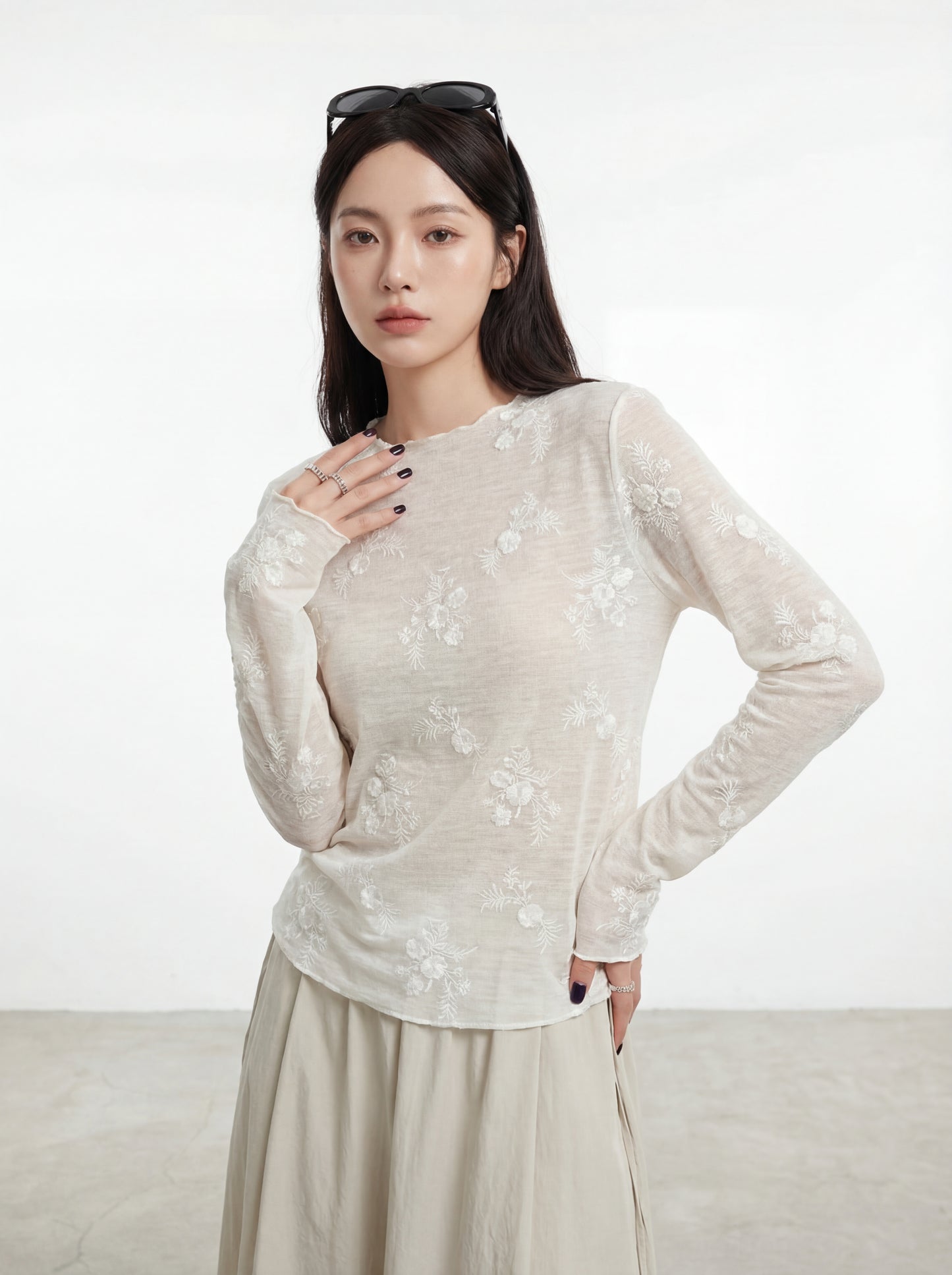 Handcrafted Lace Embroidered Top