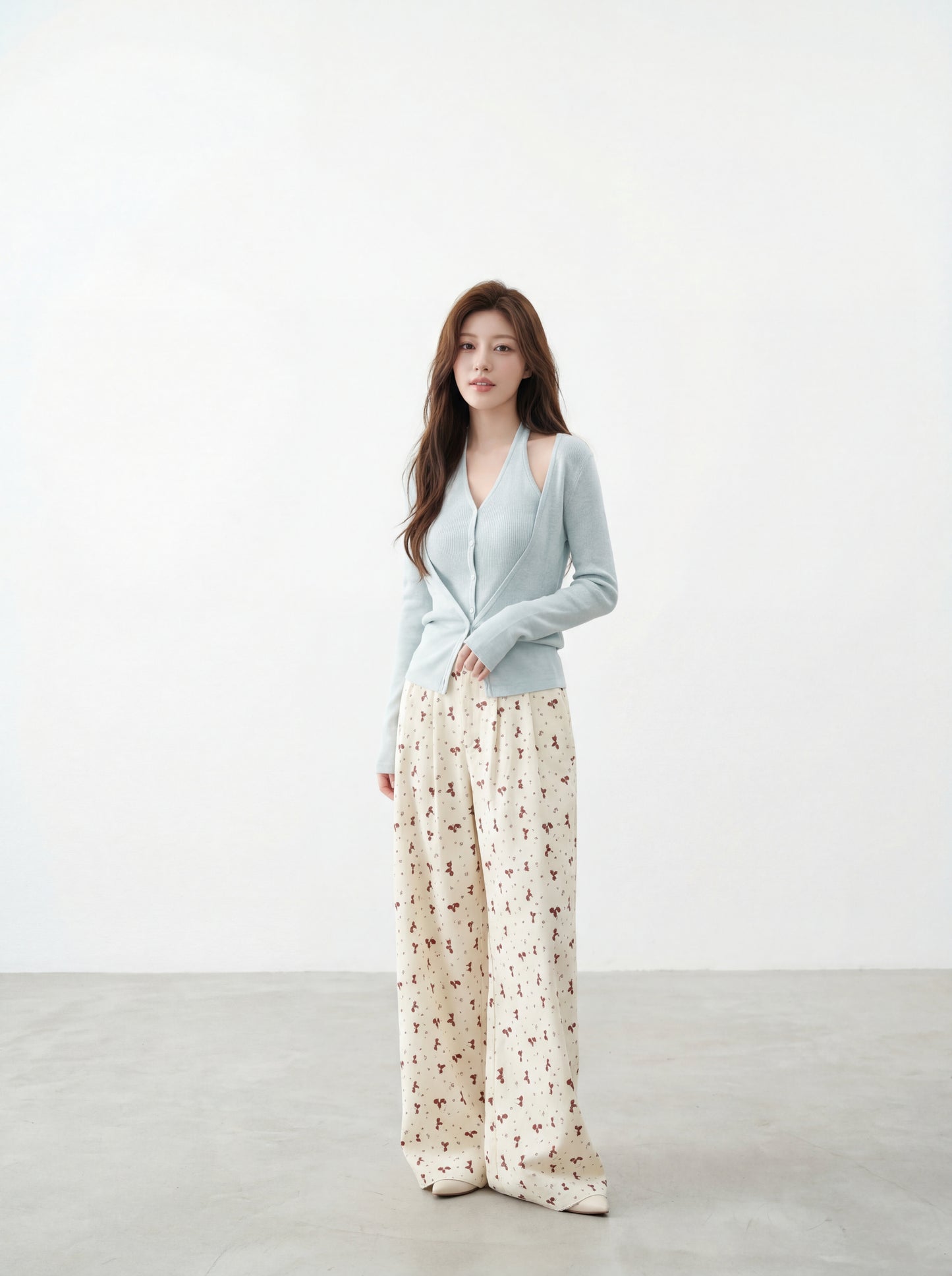 小精致假兩件背心針織小衫