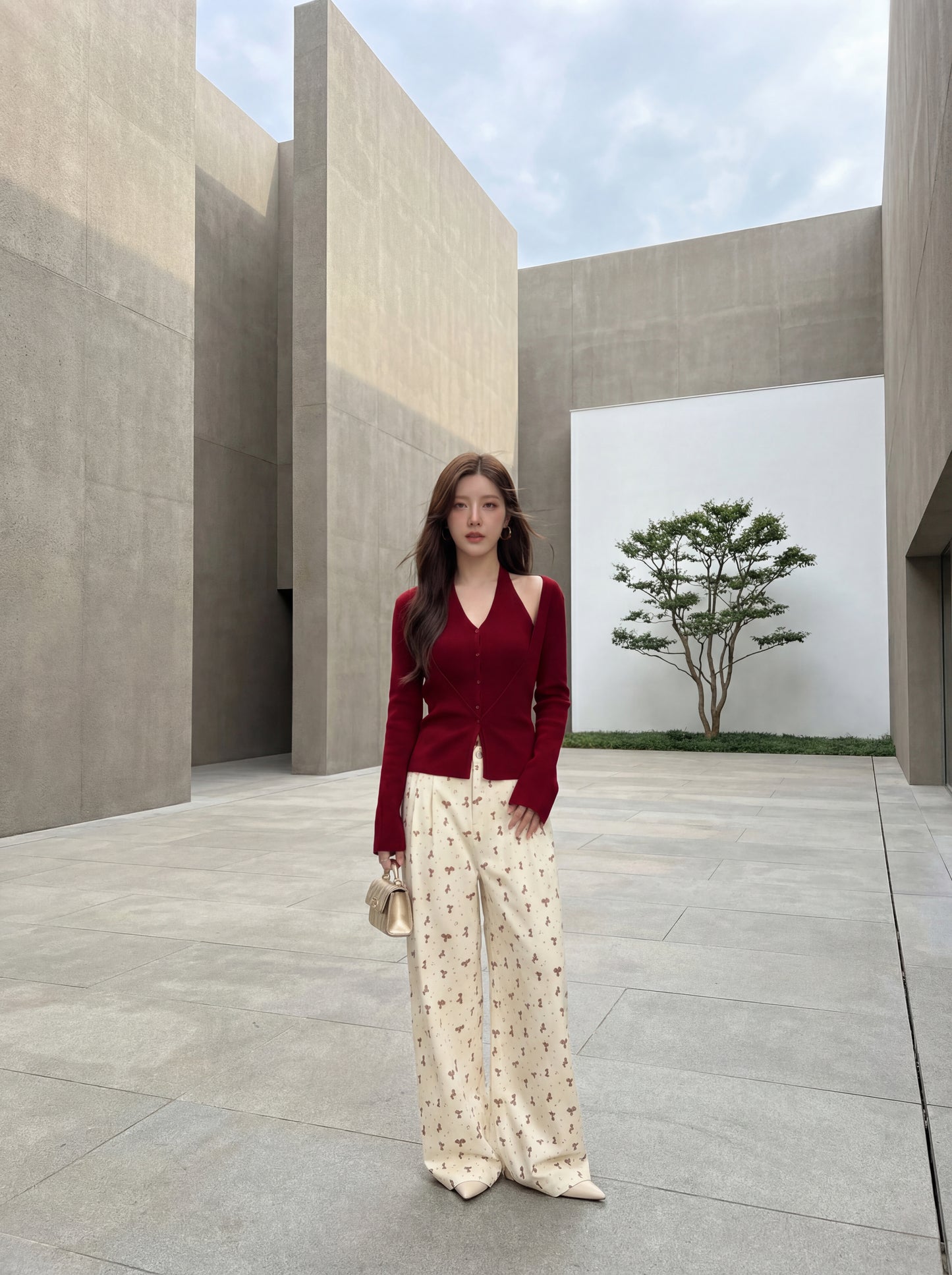 小精致假兩件背心針織小衫