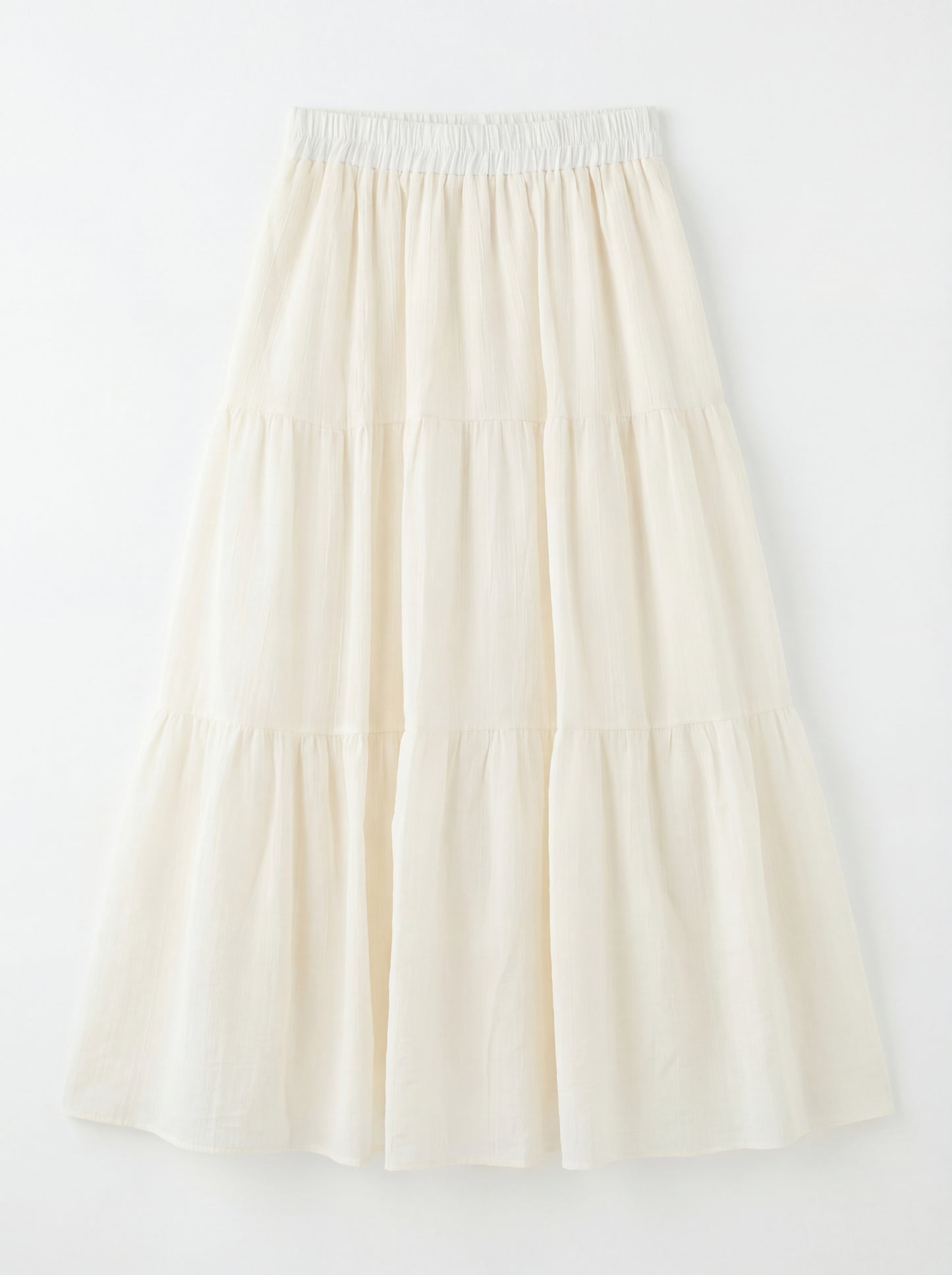 Chiffon Elastic Waist Tiered Skirt